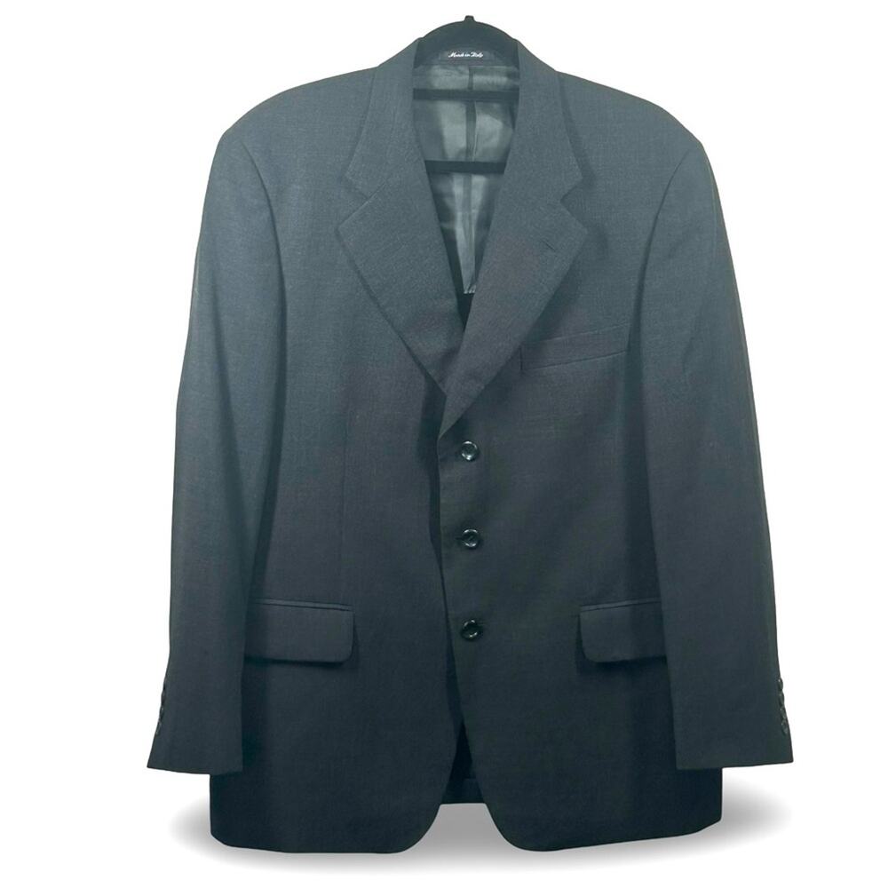 Vito Rufolo Italian 3-Button Wool Blazer Size 41R Made in Italy‎ Classic Preppy